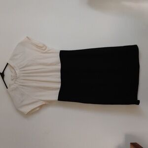 mac + jac | Black & White Short-Sleeve Colorblock Mock Neck Dress | Juniors S